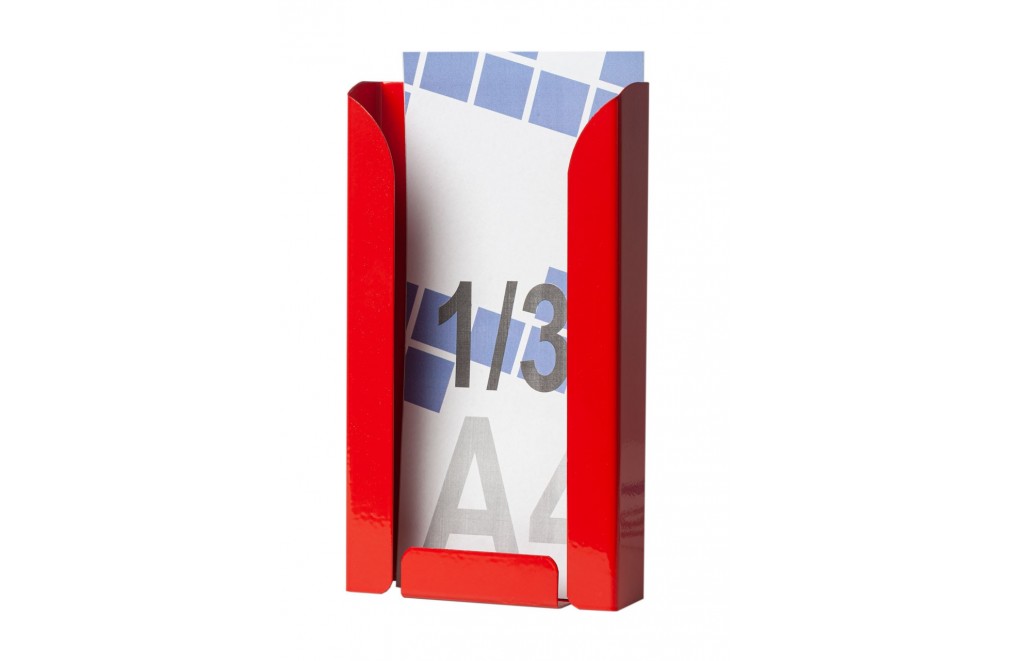 Display stand 1/3 A4V (brochure holders) (Red)