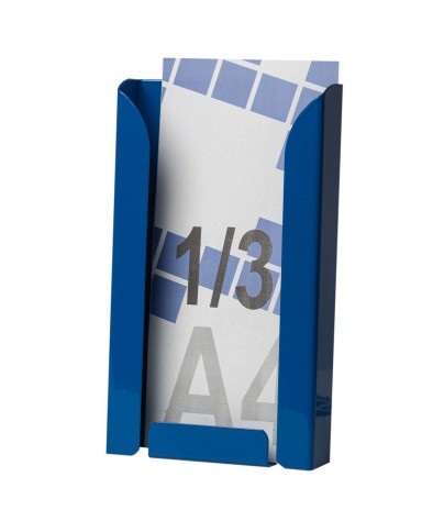 Expositor portafolletos metálico 1/3 A4V Azul
