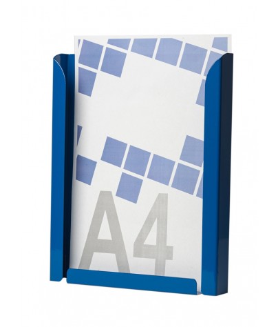 Expositor portafolletos metálico A4V color Azul