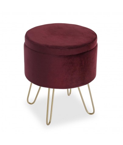 Bedside foot stool with container, Bordeaux model