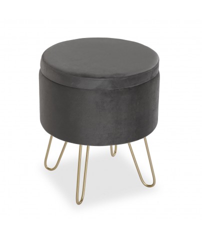 Bedside foot stool with container, Dark gray model