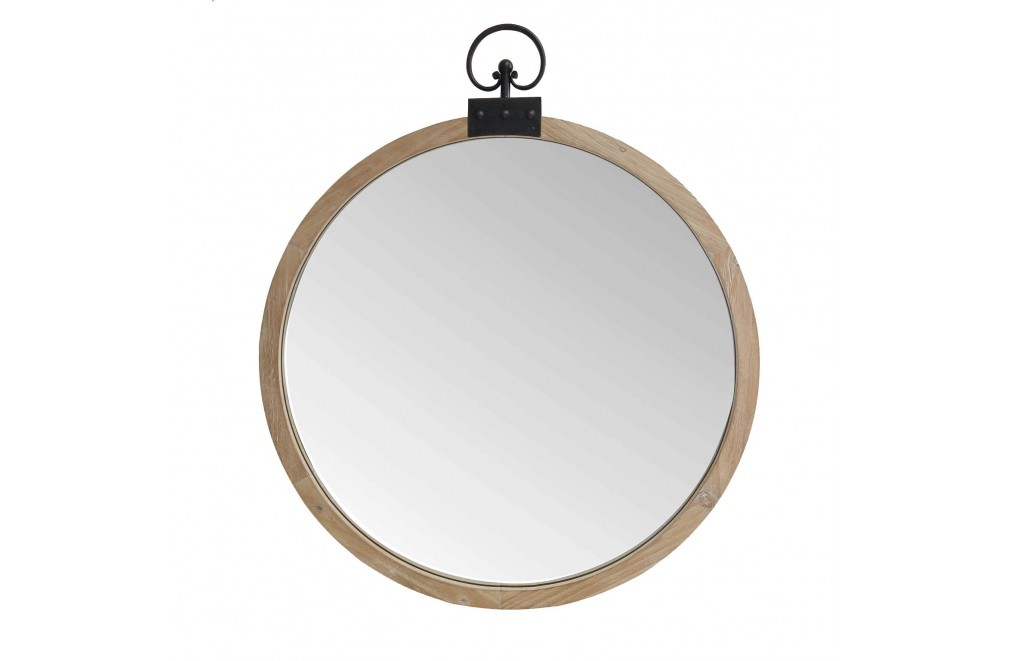 Metal wall mirror. Model Round