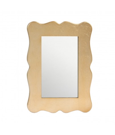Metal wall mirror. Gold Model