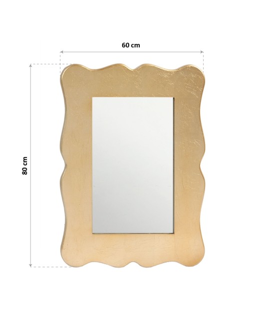 Metal wall mirror. Gold Model