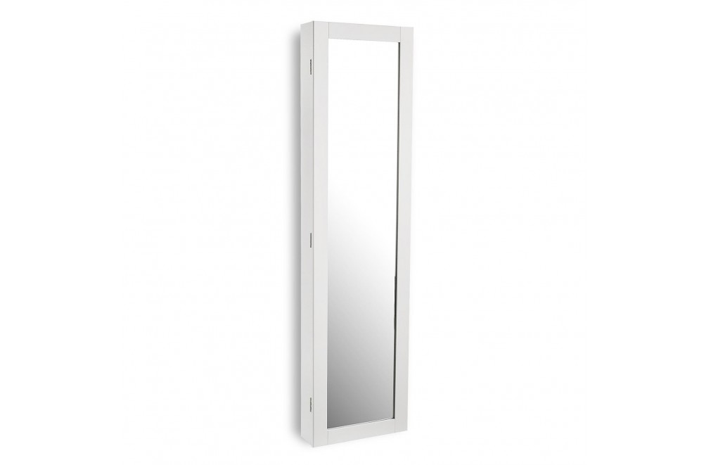 Walk-in wardrobe mirror. White model