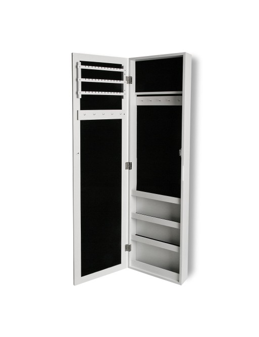 Walk-in wardrobe mirror. White model