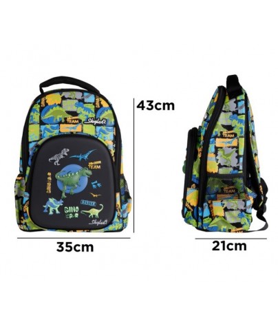 Black backpack. Dino model (43x35x21)