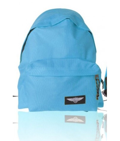 Blue backpack with black zipper. SD model