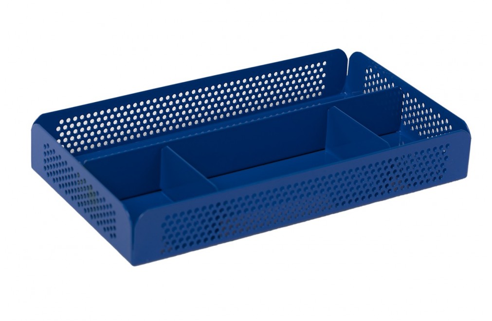 Compartmented tray / Case. Blue color