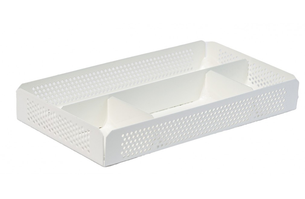 Compartmented tray / Case. White color