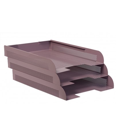 Stackable document tray. Color Lila (3 units)