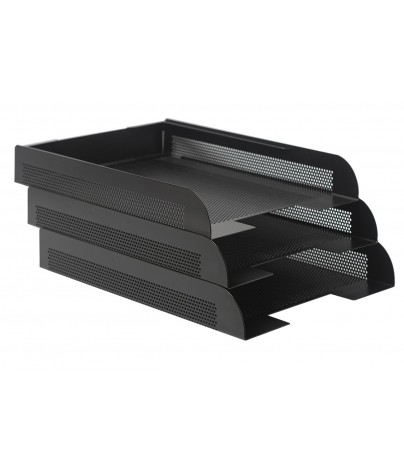 Stackable document tray. Color Black (3 units)