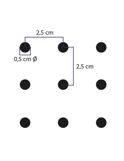 Gancho Doble soporte etiqueta para paneles perforados (Largura 25 cm)
