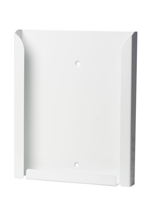 Wandprospekthalter A4V. Weiße Farbe Wandprospekthalter A4V. Weiße Farbe