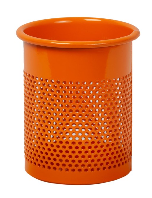 Conjunto sobremesa 8 piezas chapa perforada en color naranja Conjunto sobremesa 8 piezas chapa perforada en color naranja