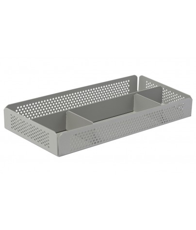 Compartmented tray / Case. Silver color