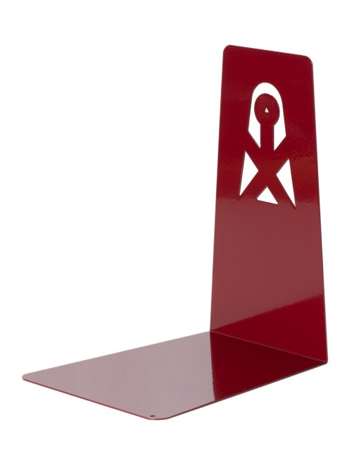 Sujeta libros metálico estampado 22x14,5x18 cm (azul)