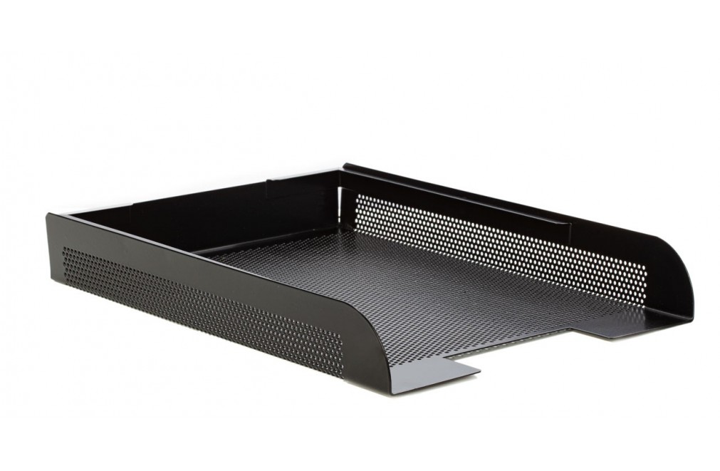 Stackable document tray. Color Black (one unit)