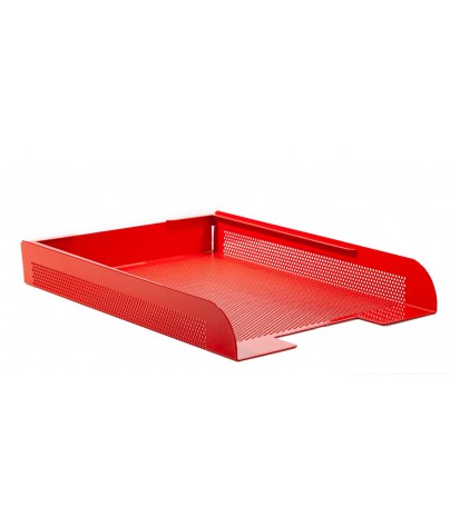 Stackable document tray. Red color (one unit)