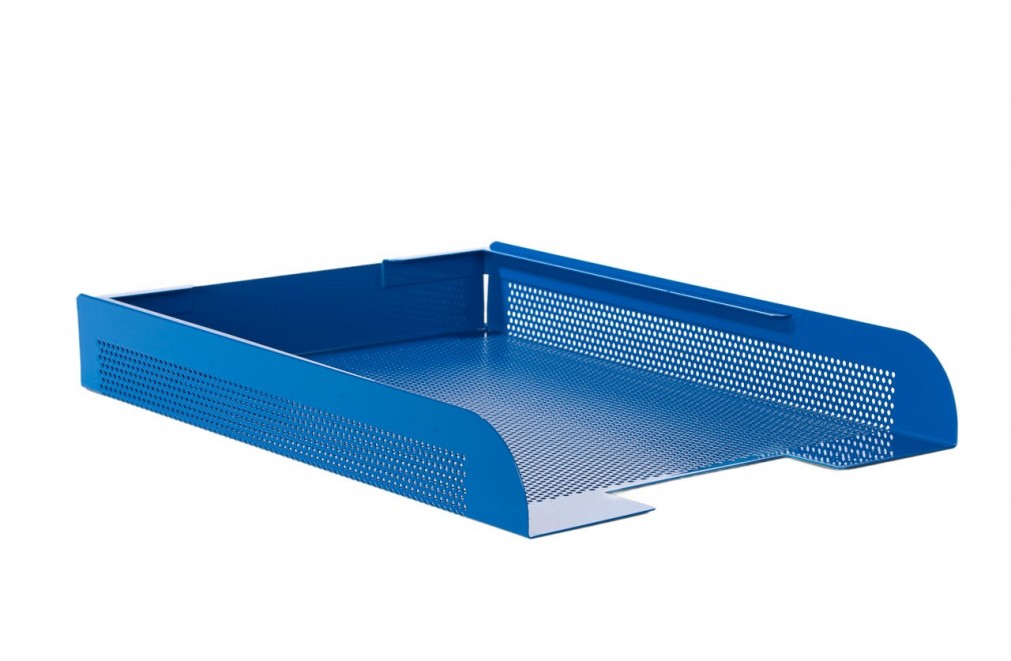 Stackable document tray. Color blue (one unit)