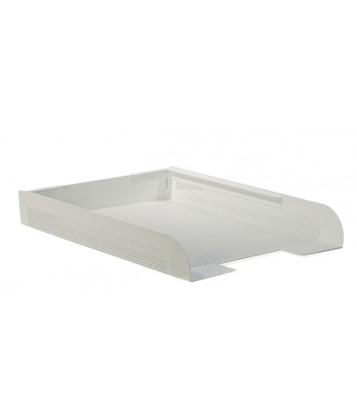 Stackable document tray. White color (one unit)
