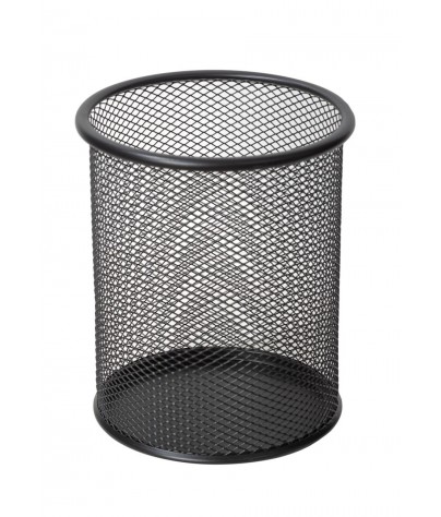 Pencil holder (metal mesh) 14 x 10 cm - Black color