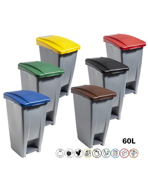 Contenedor con pedal 60 litros Contenedor con pedal 60 litros