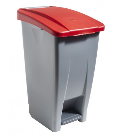 Container with pedal (60 Liters). Lid in red
