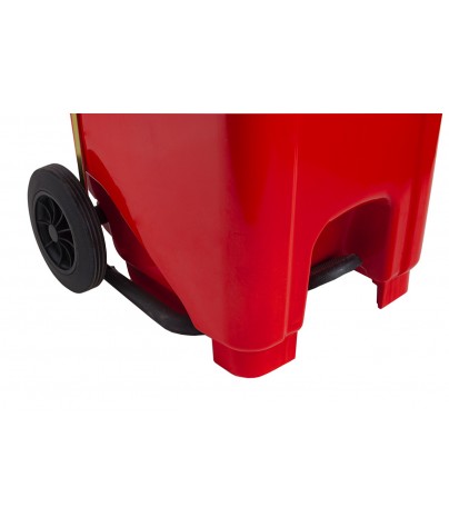 Contenedor industrial con pedal 120 Litros (Rojo)