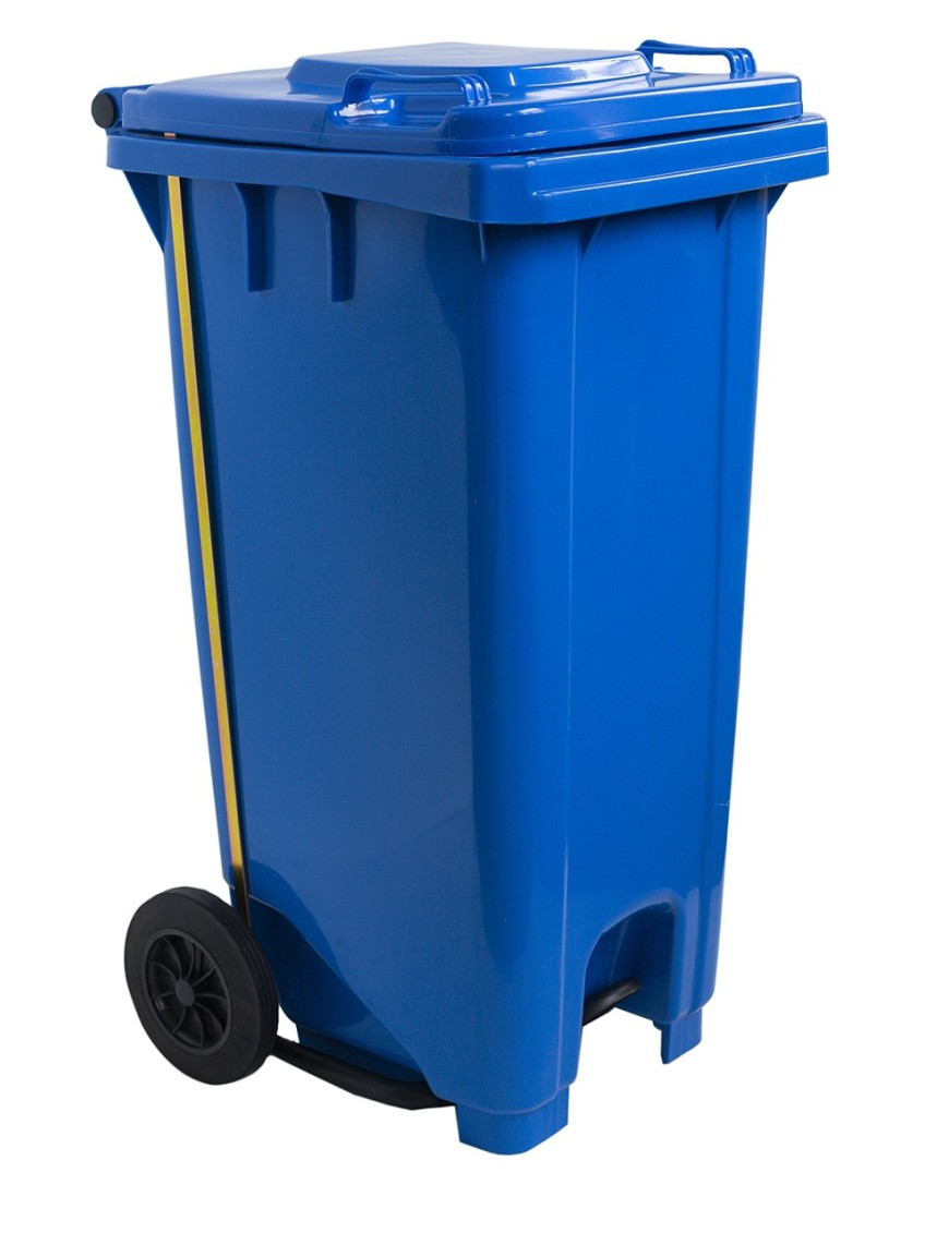 Poubelle De Cuisine à Pédale 30L Bleu Turquoise