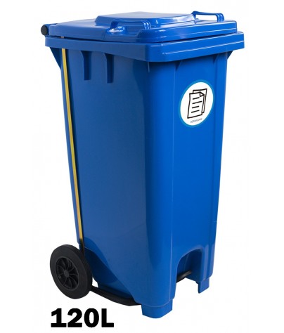 Industrieller Container mit Pedal 120 Liter und Klebstoff (Blau)