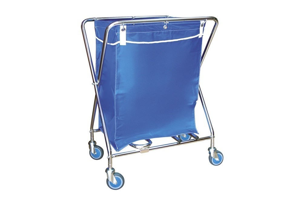 Einkaufen für den Transport von Wäsche. Edelstahlstruktur (135 Liter)
