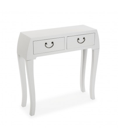 Entrance table with 2 drawers, model White