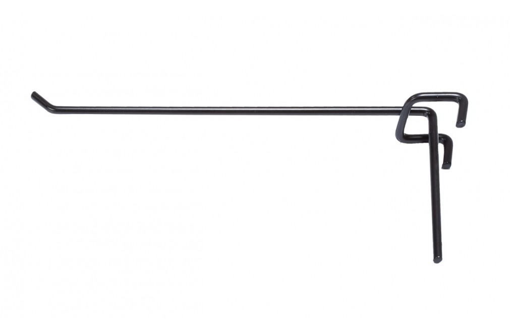 Einfacher Haken (Schwarz). Länge 12,5 cm