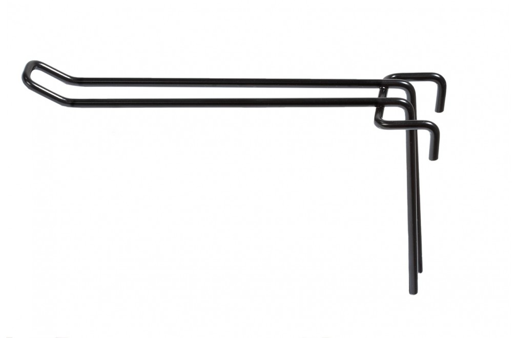 Double hook (black). Length 25 cm