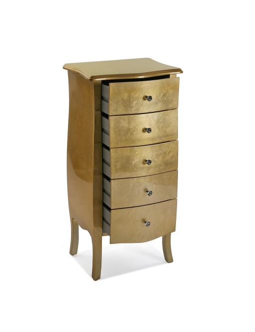 Table de chevet avec 5 tiroirs. Modèle Gold