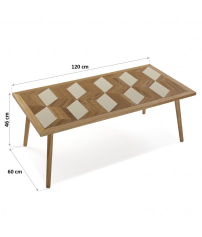 Wooden table, model Ajedrez