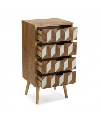 Chest with 4 drawers, model Ajedrez