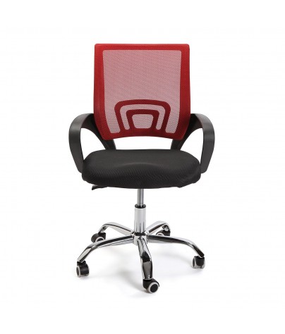 Height-adjustable office chair. (Black / Red)