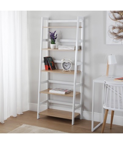 Metal shelf with 5 wooden shelves. Model Milano 1
