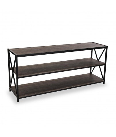 Metal shelf with 3 wooden shelves. Model Alma