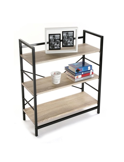Étagère en métal avec 3 étagères en bois. Modèle éco Étagère en métal avec 3 étagères en bois. Modèle éco