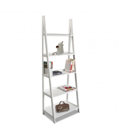 Metal shelf with 5 wooden shelves. Model Aneto