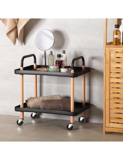 Cart with wheels and 2 shelves, model Praga