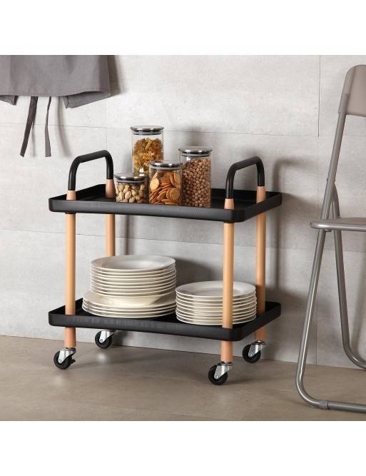 Carro con ruedas y 2 estantes, modelo Praga Carro con ruedas y 2 estantes, modelo Praga