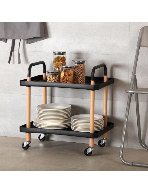 Cart with wheels and 2 shelves, model Praga