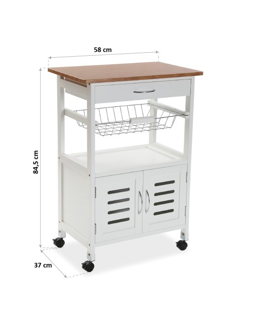 Meuble auxiliaire de cuisine polyvalent, modèle Chipre