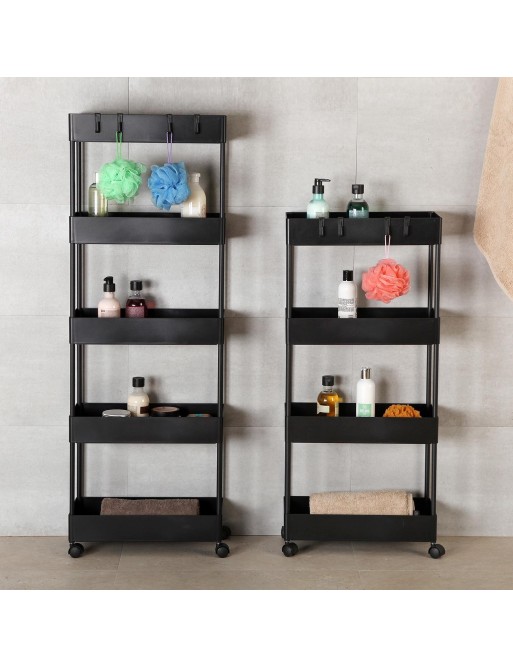 Carro con ruedas y 5 estantes, modelo ABS