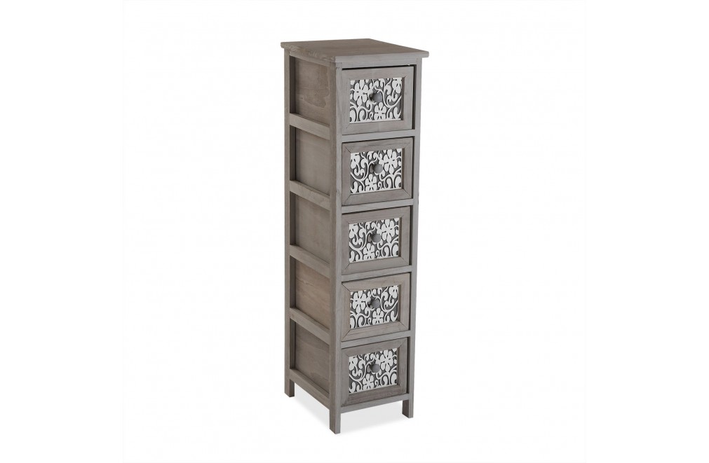 Furniture for your bathroom with 5 drawers, model Flower