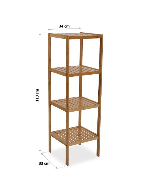 Meuble de salle de bain avec 4 étagères, modèle Tai